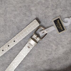 Juicy Couture Silver Belt Women's Size Medium NWT